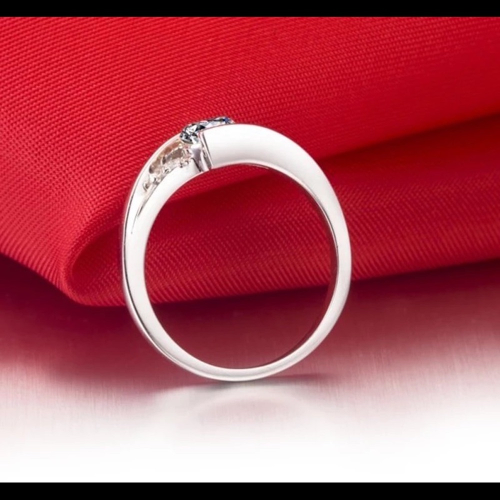 0.75ct Lab Diamond 925 Silver Wedding Engagement Rings - Picture 3 of 4